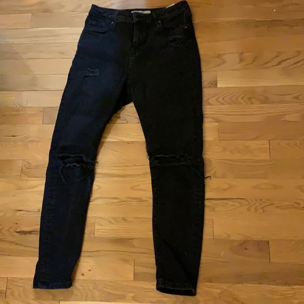 Black high waisted jeans